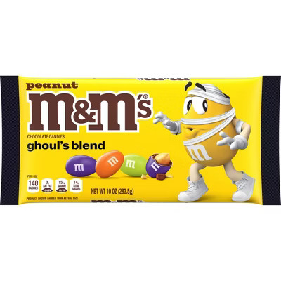 M&M'S Peanut Milk Chocolate Ghoul's Mix Halloween Chocolate Candy - 10oz | Target