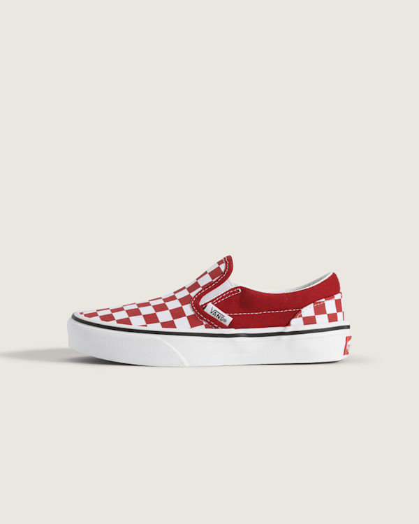 Vans Little Kids Classic Slip-On Checkerboard Shoes (Checkerboard Chili Pepper Red) - 12.5 | Vans (US)