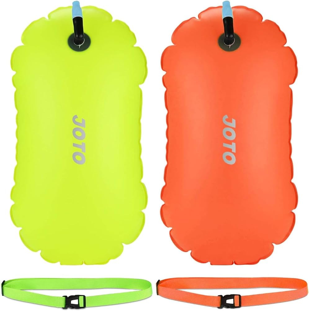 JOTO 2 Pack Swim Buoy Float for Open Water, Swimming Belt Bubble Safety Float with Adjustable Wai... | Amazon (US)