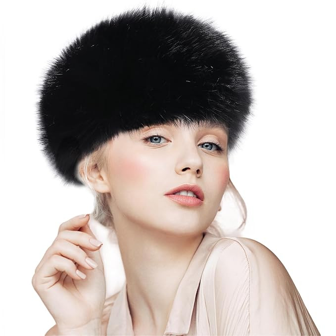 Faux Fur Headbands for Women, Fluffy Winter Headbands for Women, Womens Winter Headband with Elas... | Amazon (US)