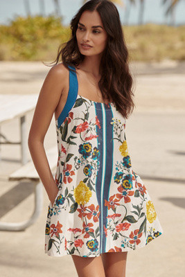 By Anthropologie Sleeveless Cross-Back Mini Dress | Anthropologie (US)