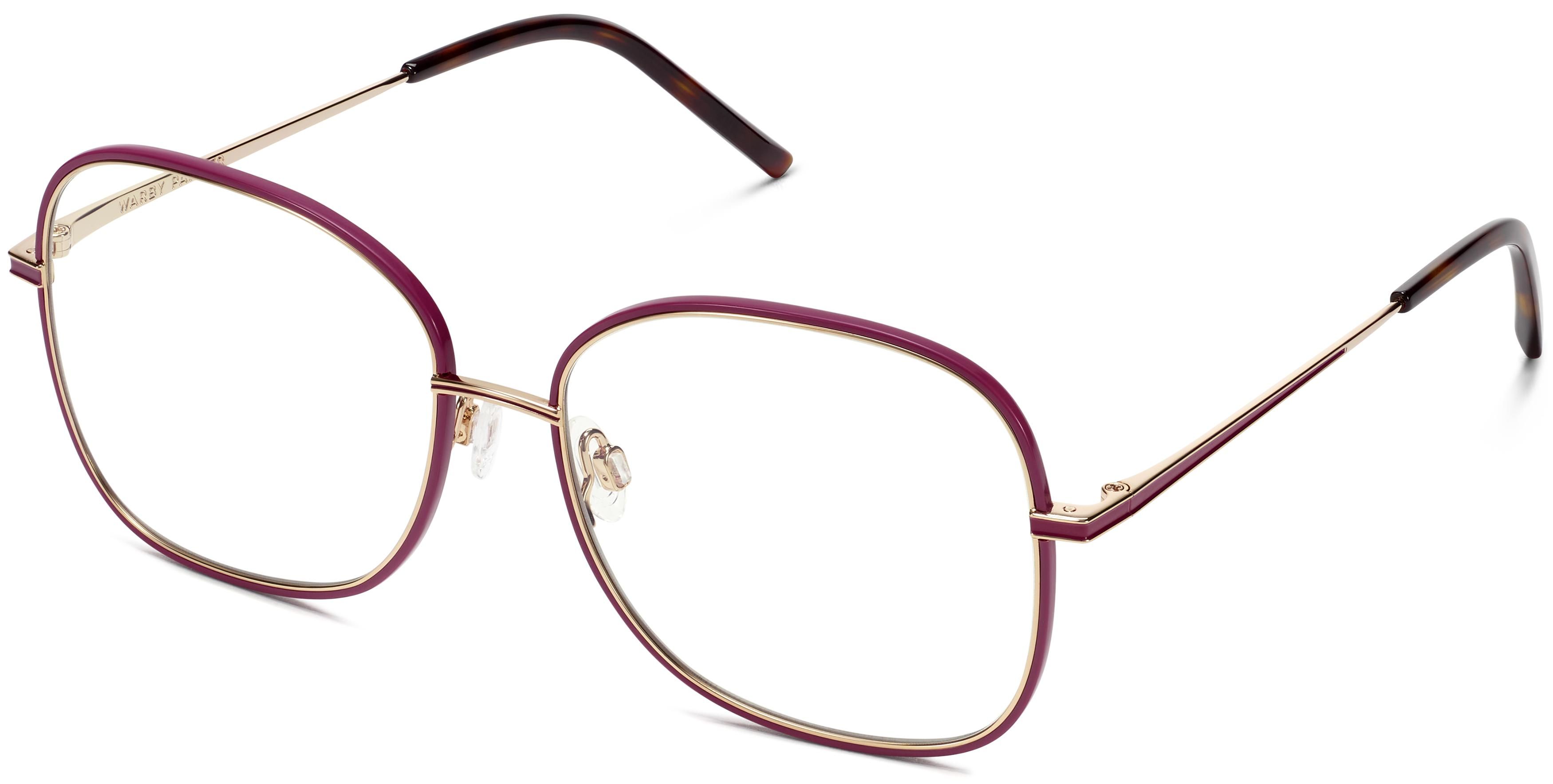 Leah Eyeglasses in Rose Apple with Polished Gold | Warby Parker | Warby Parker (US)
