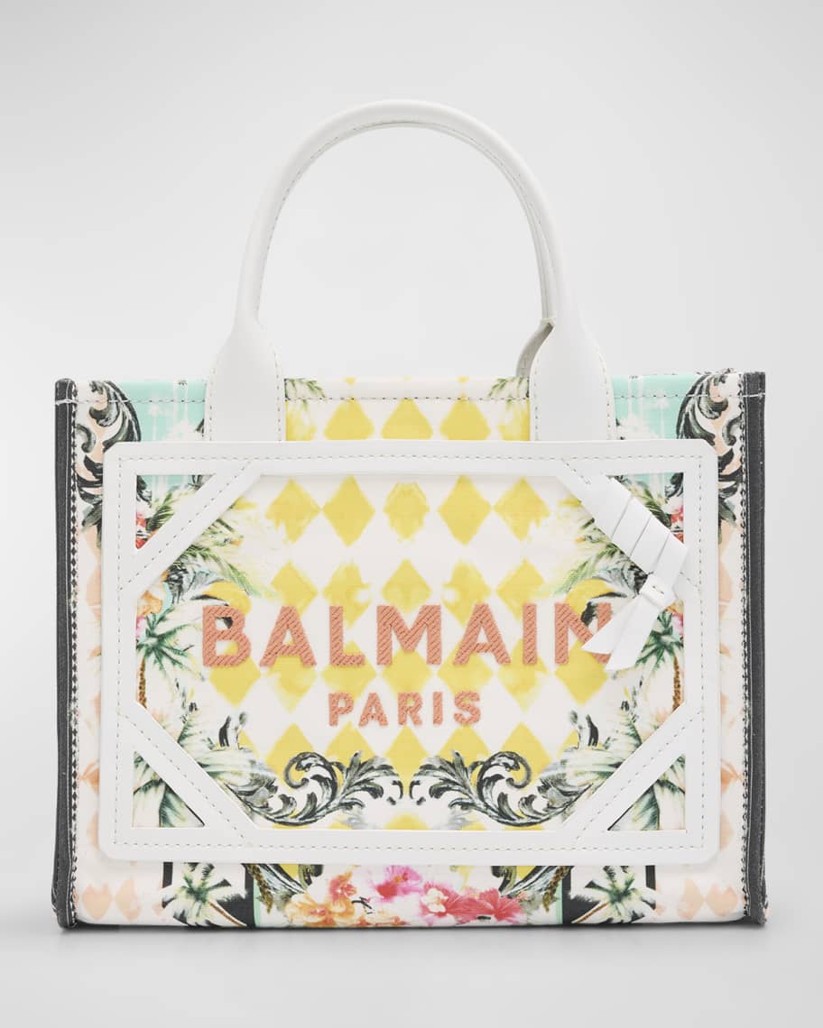 B Army Small Tote Bag in Floral Canvas | Neiman Marcus