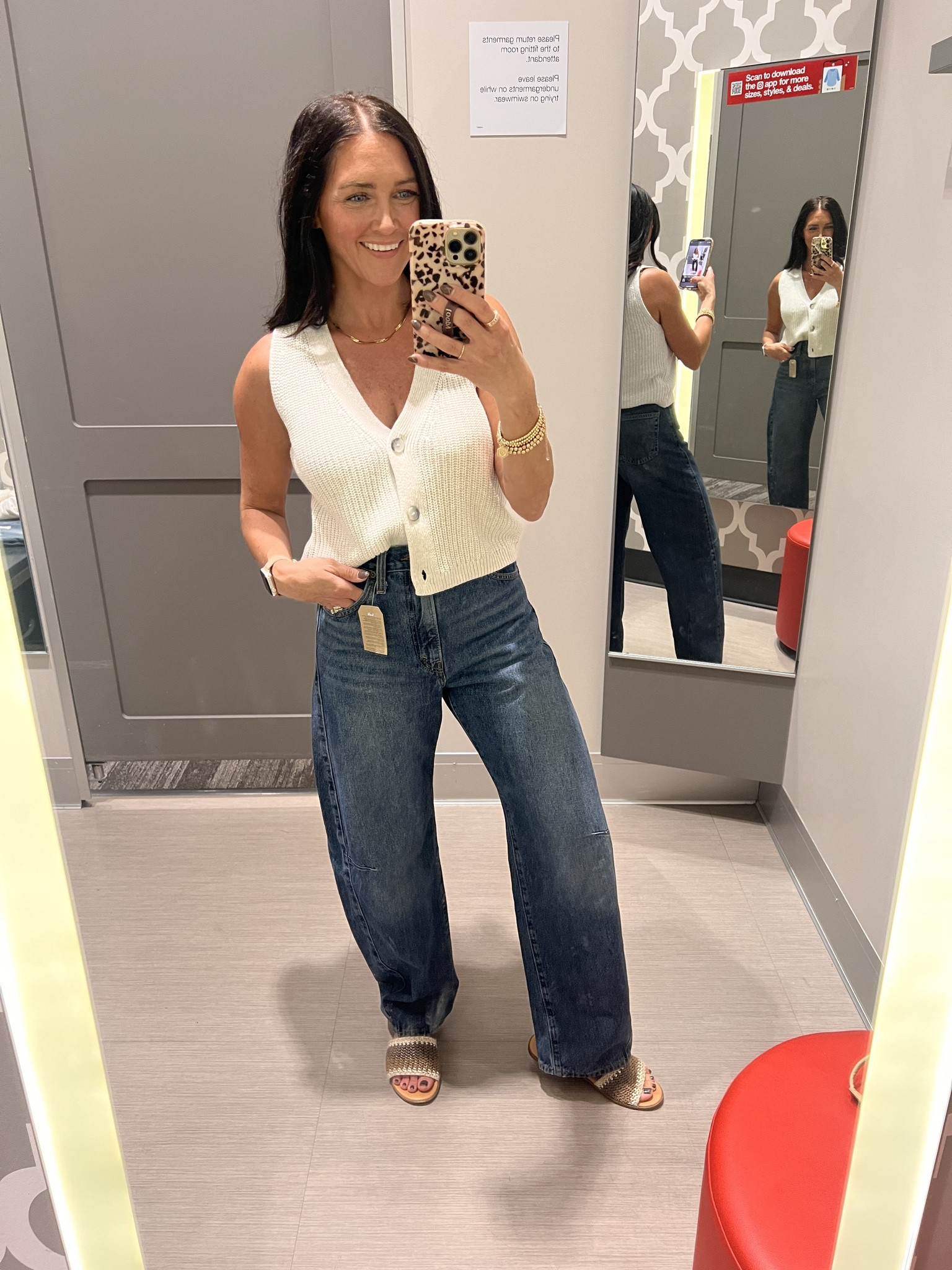 Had to try the new cinch waist barrel jeans and they’re really good. High rise. TTS. Wearing a 26. Comes in multiple washes. 

#LTKOver40 #LTKPetite #LTKFindsUnder50
