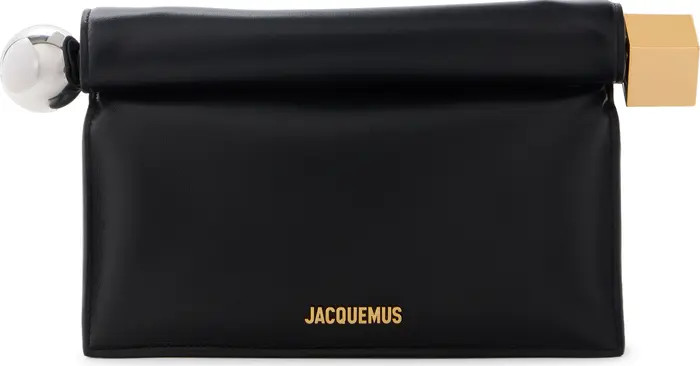 La Pochette Rond Carr\u00e9 Leather Clutch | Nordstrom