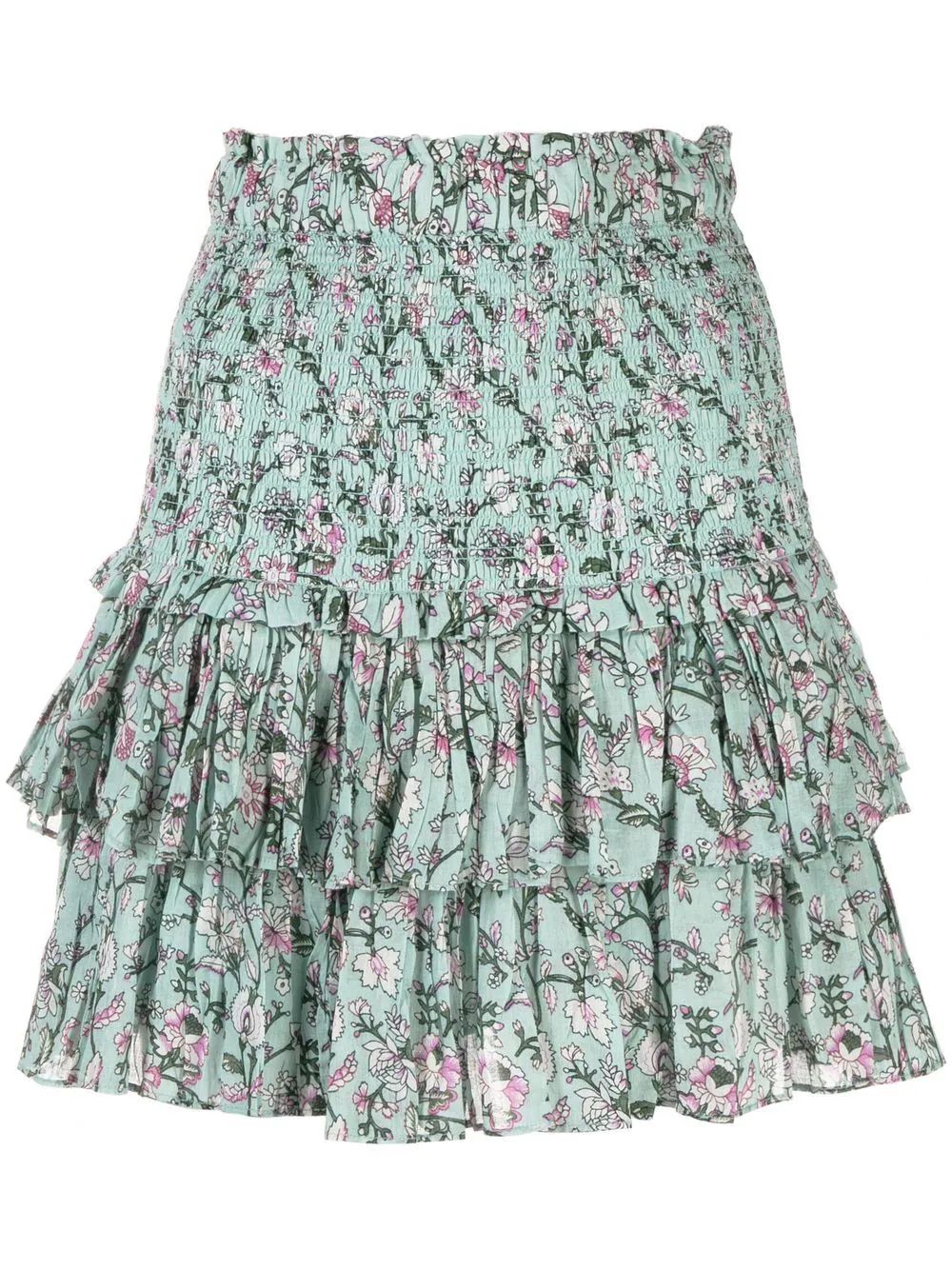 MARANT ÉTOILE floral-print Tiered Ruffle Skirt - Farfetch | Farfetch Global