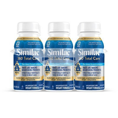Similac 360 Total Care Non-GMO Ready to Feed Infant Formula Bottles - 8 fl oz Each/6ct | Target