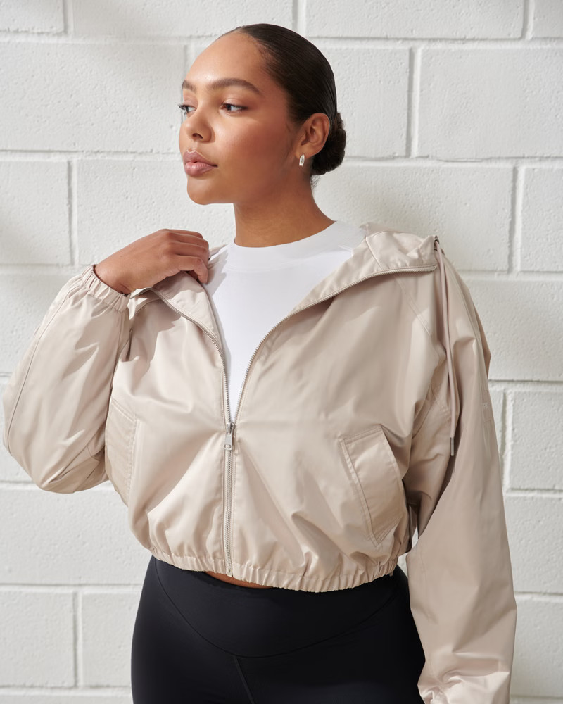Women's YPB Satin Windbreaker | Women's Active | Abercrombie.com | Abercrombie & Fitch (US)