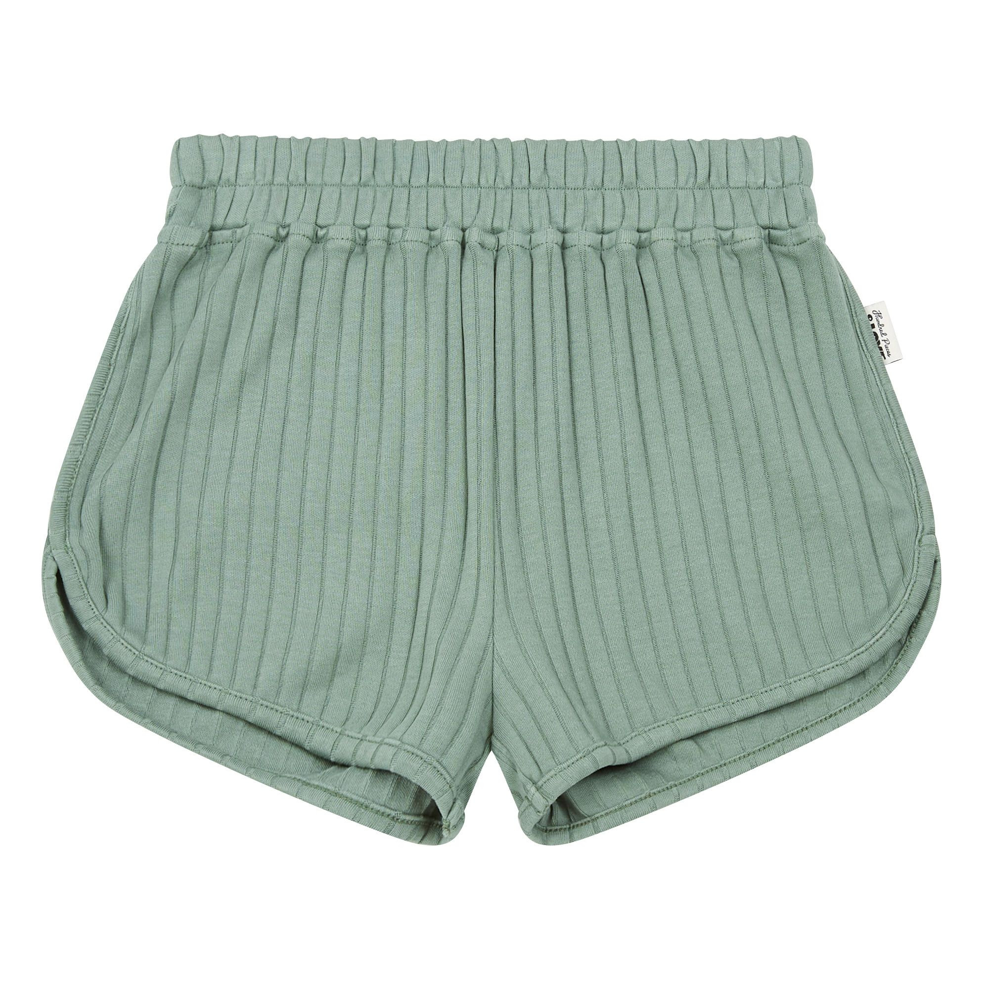 Ribbed Organic Cotton Shorts Salbei Hundred Pieces Mode Teenager, Kind | Smallable DE