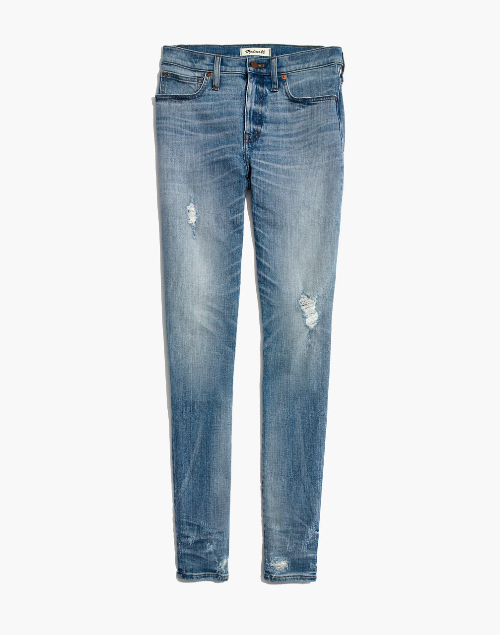 9" High-Rise Skinny Jeans: Destructed-Hem Edition | Madewell