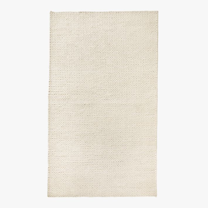 Braided Knit Rug - Ivory | Pottery Barn Teen