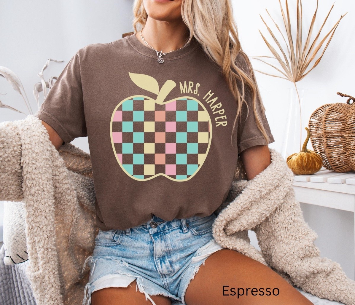 50% off 🎉

Personalized Teacher Shirt Custom Name Teacher Gift Checkerboard Apple Teacher Shirt First Day of School Back to School Comfort Colors Shirt

#LTKStyleTip #LTKSaleAlert