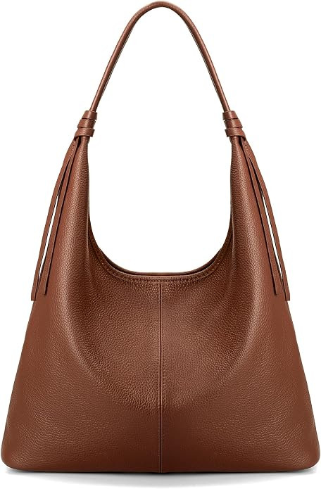 befen Genuine Leather Slouchy Hobo Purses for Women, Casual Hobo Bags | Amazon (US)