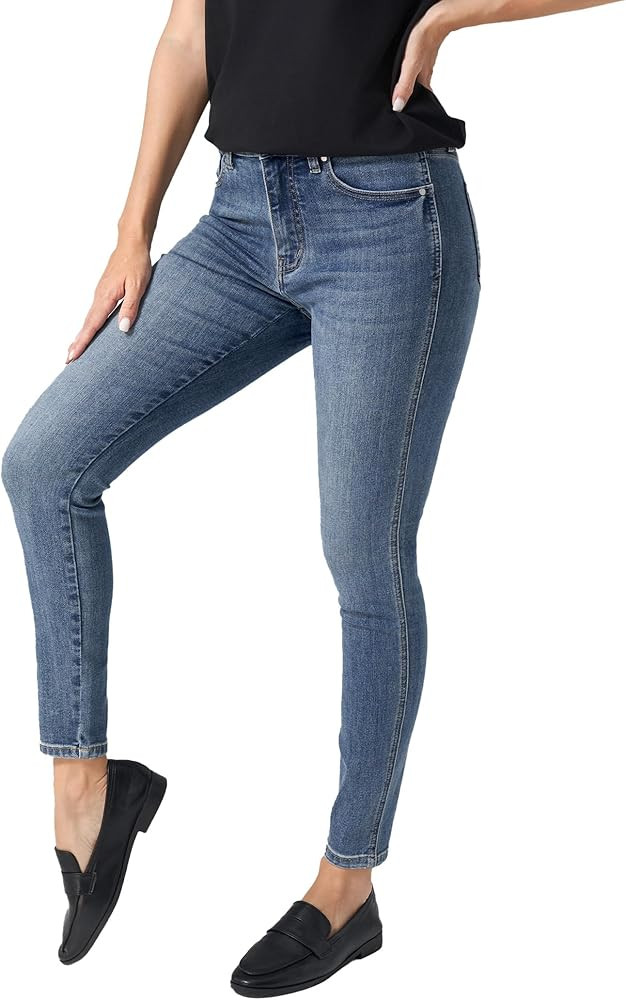 Skinny Jeans for Women High Waisted Pants Stretchy, Cotton Denim Jeggings with Pockets | Amazon (US)