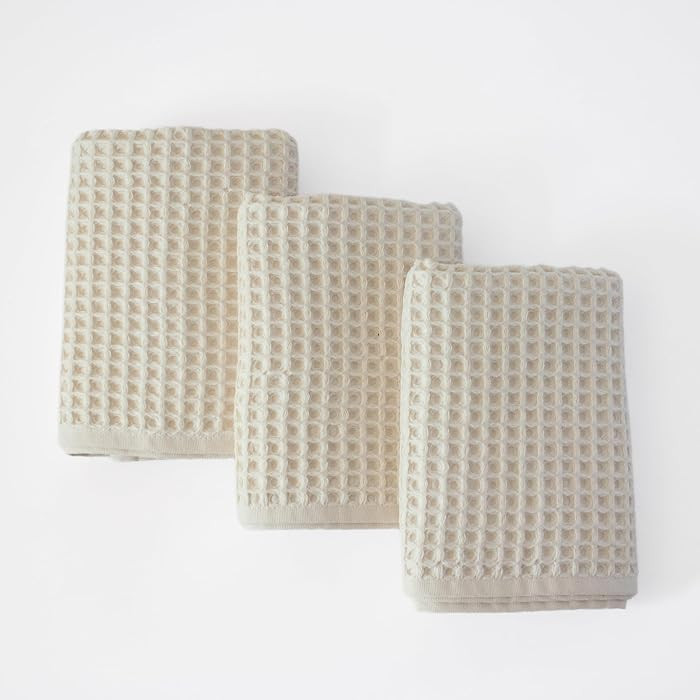PÜSKÜL Waffle Kitchen Towels - Premium 100% Turkish Organic Cotton Ultra Soft Quick Dry Absorbe... | Amazon (US)