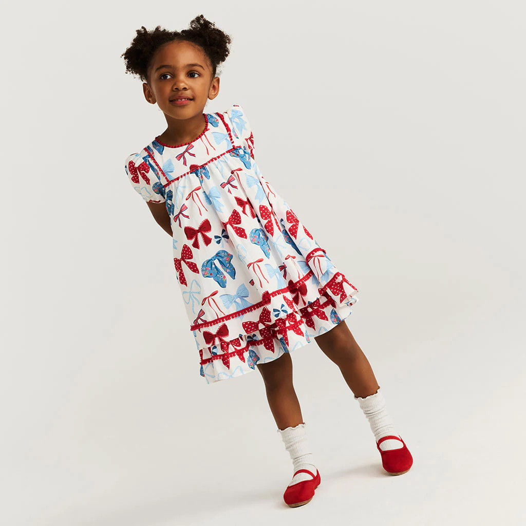 White Flowy Martha Bamboo Challis Babydoll Dress | Posh Peanut\u00ae | Posh Peanut