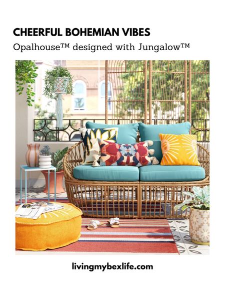Get the home decor look: eclectic and colorful boho chic Outdoor patio decor, backyard furniture, Jungalow, opalhouse target #ltkfind 

#LTKhome #LTKfindsunder50 #LTKparties