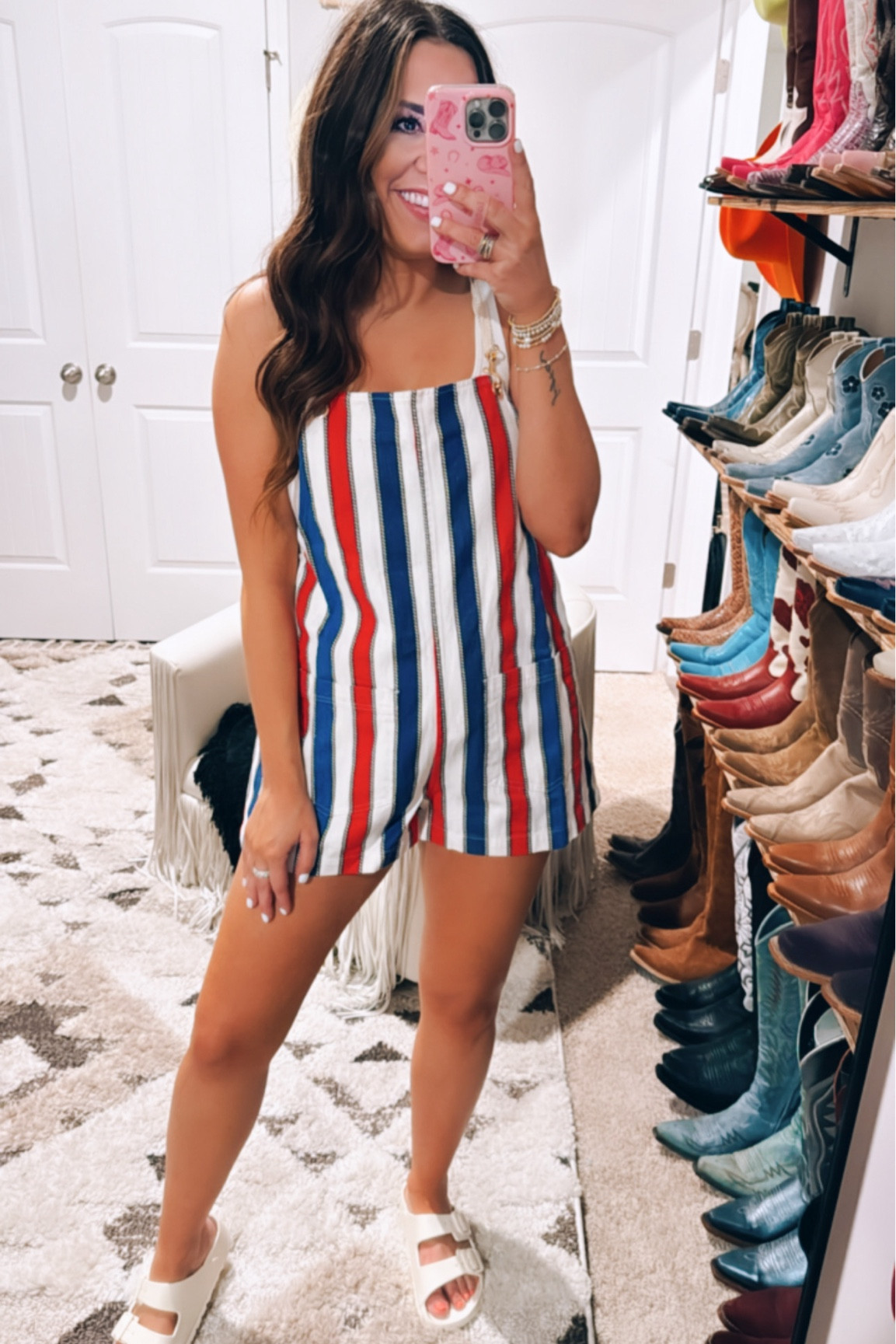 60% off for summer warehouse sale show me your mumu
- red white and blue, July 4th, Labor Day, Memorial Day romper , jumper , wearing a medium 

#LTKSaleAlert #LTKBacktoSchool #LTKSeasonal