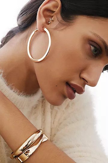 Tapered Large Hoop Earrings | Anthropologie (US)