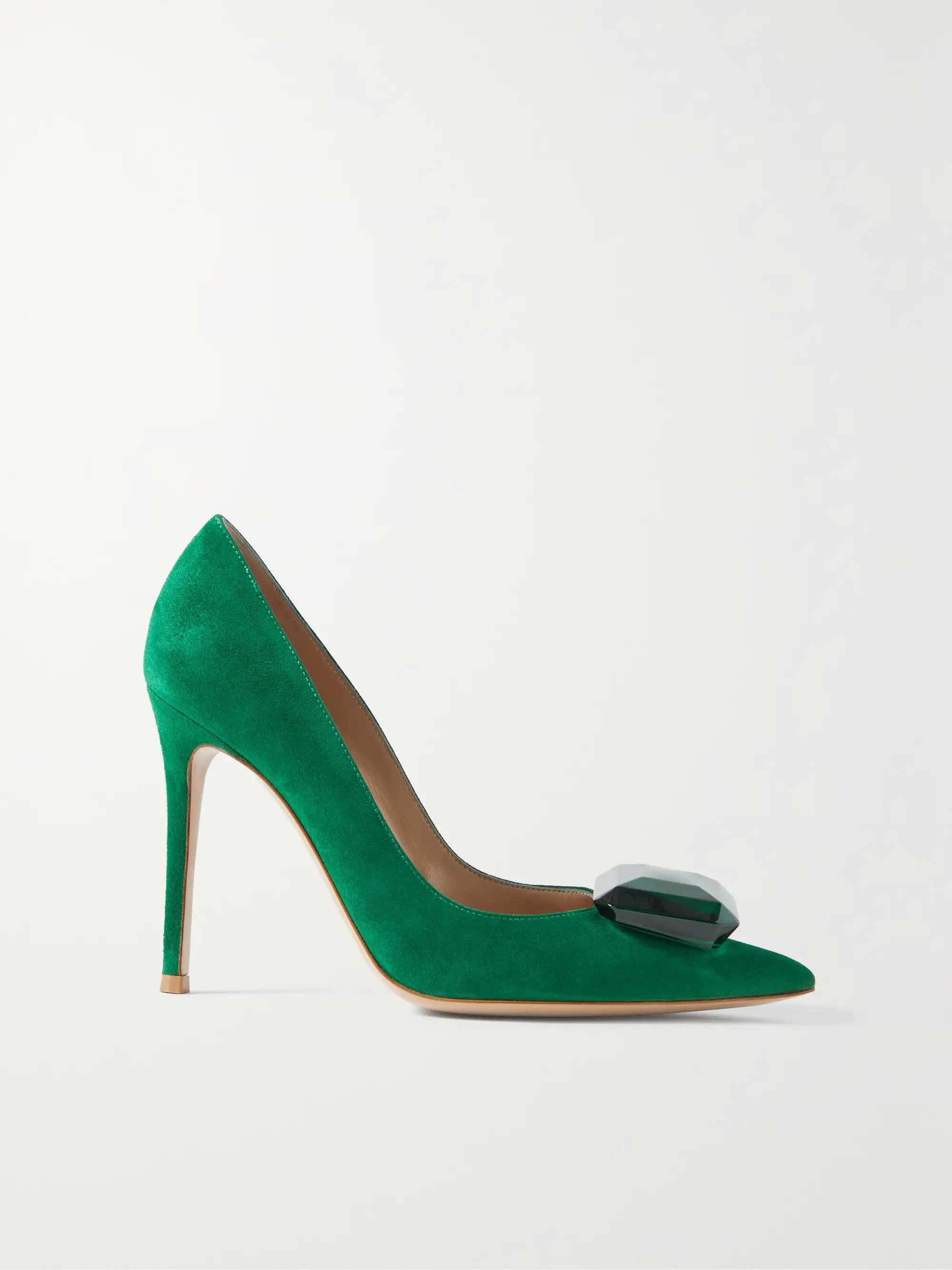 105 embellished suede pumps | NET-A-PORTER (US)