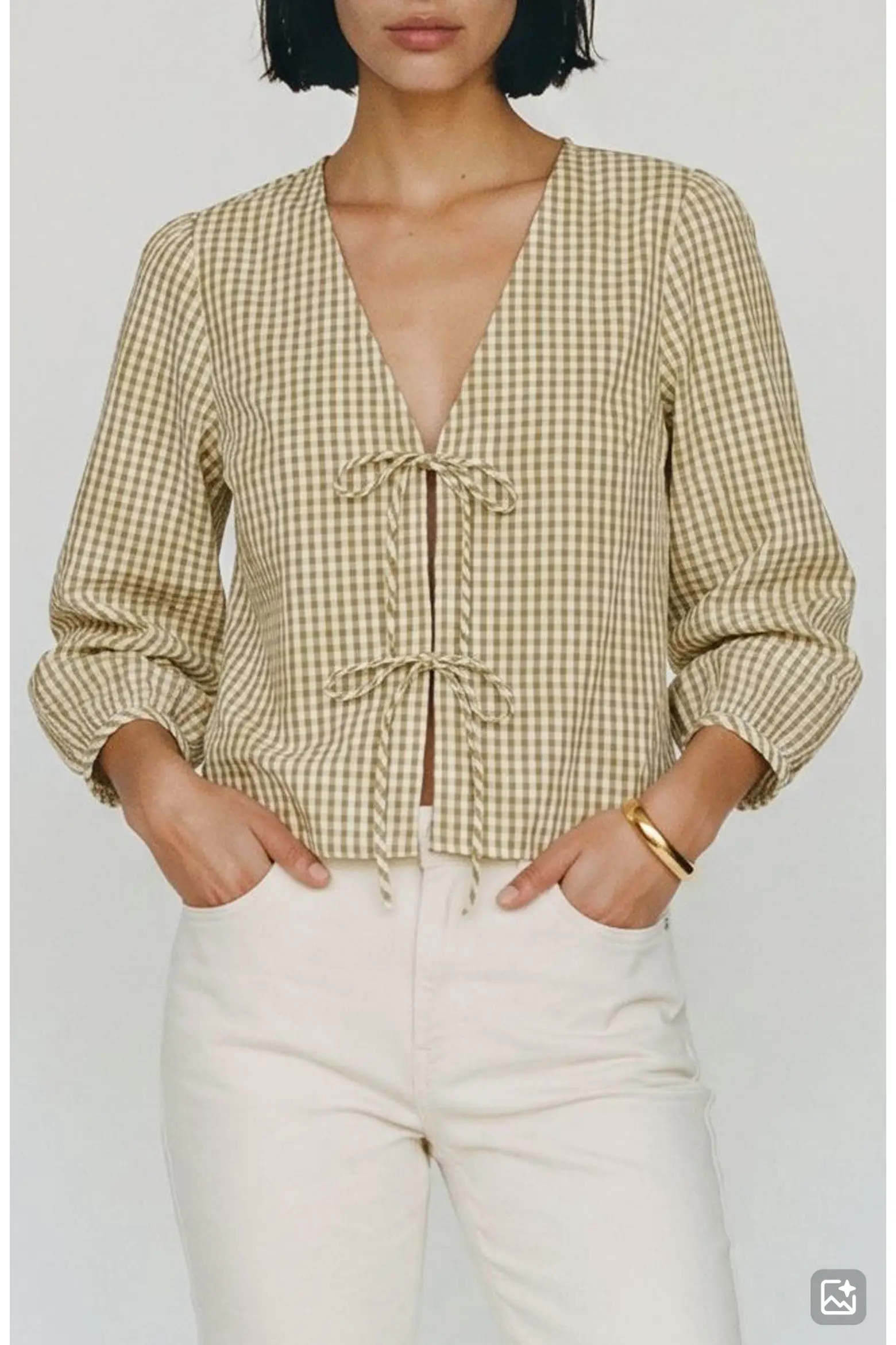 Camilla Tie Front Gingham Top (Women) | Nordstrom | Nordstrom