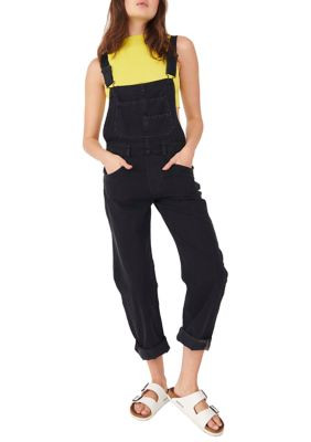 Free People Women's Ziggy Denim Overalls, Black, Large | Belk