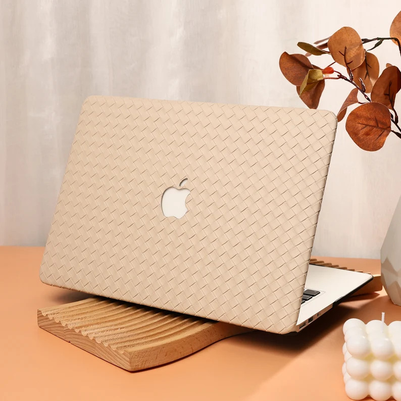 Beige Leather Woven Texture Macbook New MacBook M2 Air 13/15 Pro 13/14/16 inch 2022 Unique Laptop... | Etsy (US)