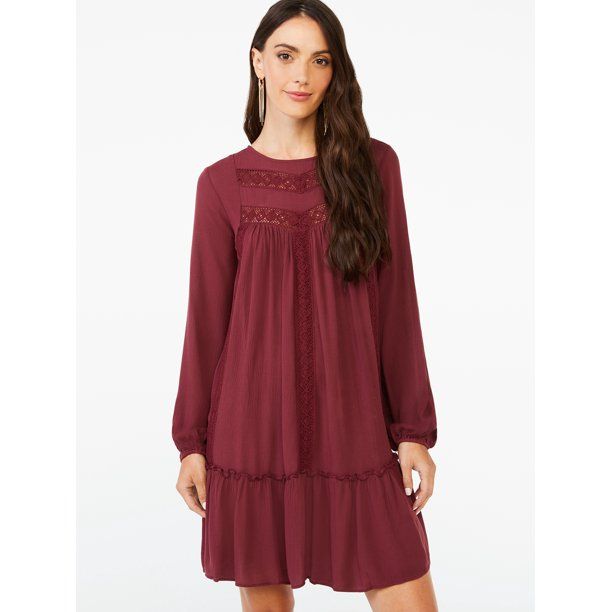 Scoop - Scoop Women's Blouson Sleeve Dress - Walmart.com | Walmart (US)