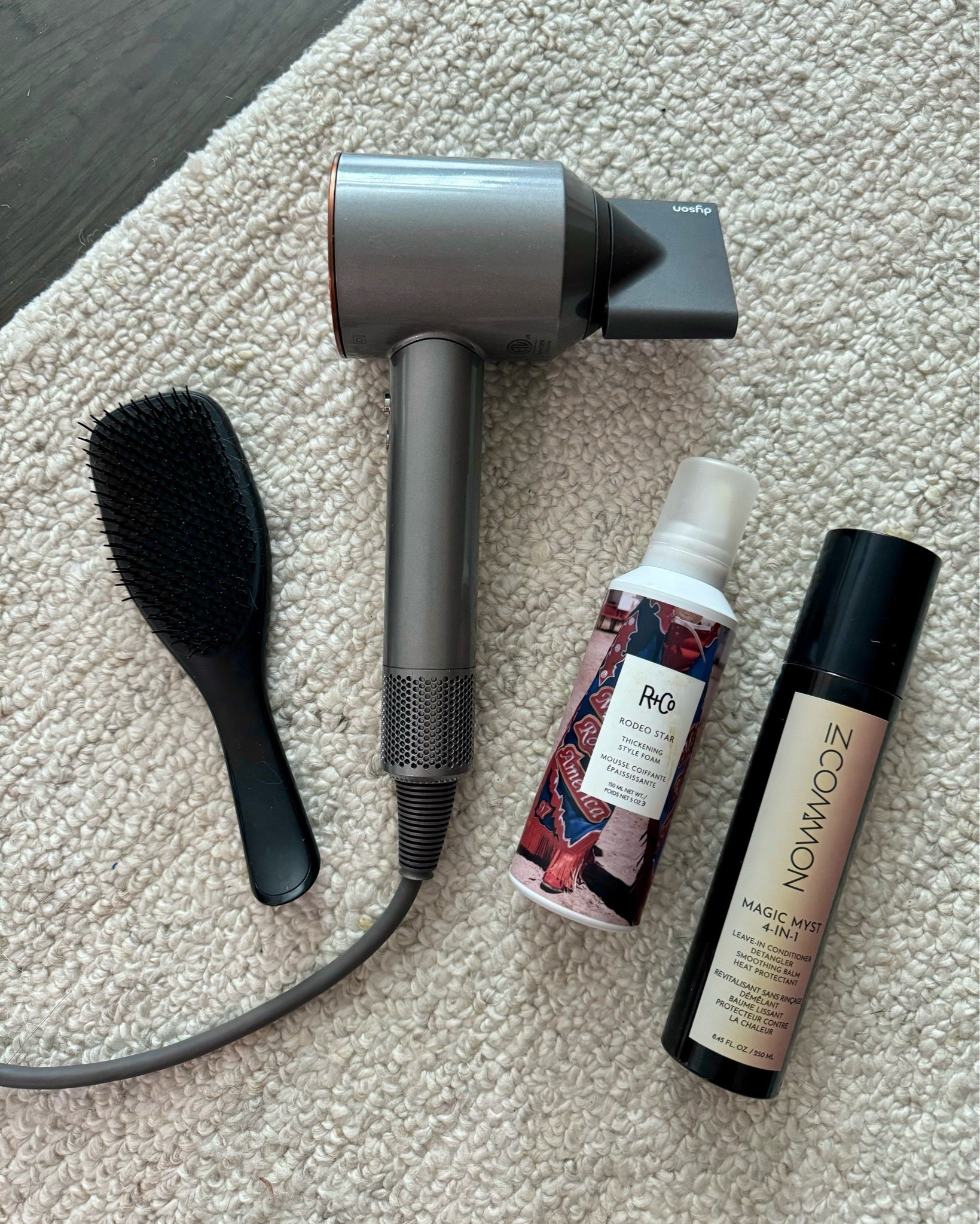 The best blow dryer!! 
Go to favorite everyday brush… I keep one in the shower as well
Root lifting mousse and my go to leave in conditioner/heat protectant/detangler 


#LTKBeauty #LTKselfcare #LTKmorningroutine
