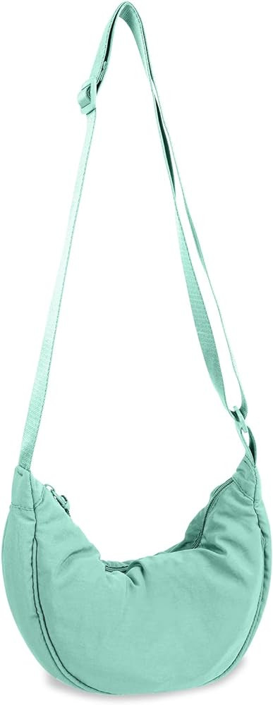 Nylon Crescent Crossbody Bag for Women Purses Trendy Men,Small Travel Sling Bag Hobo | Amazon (US)