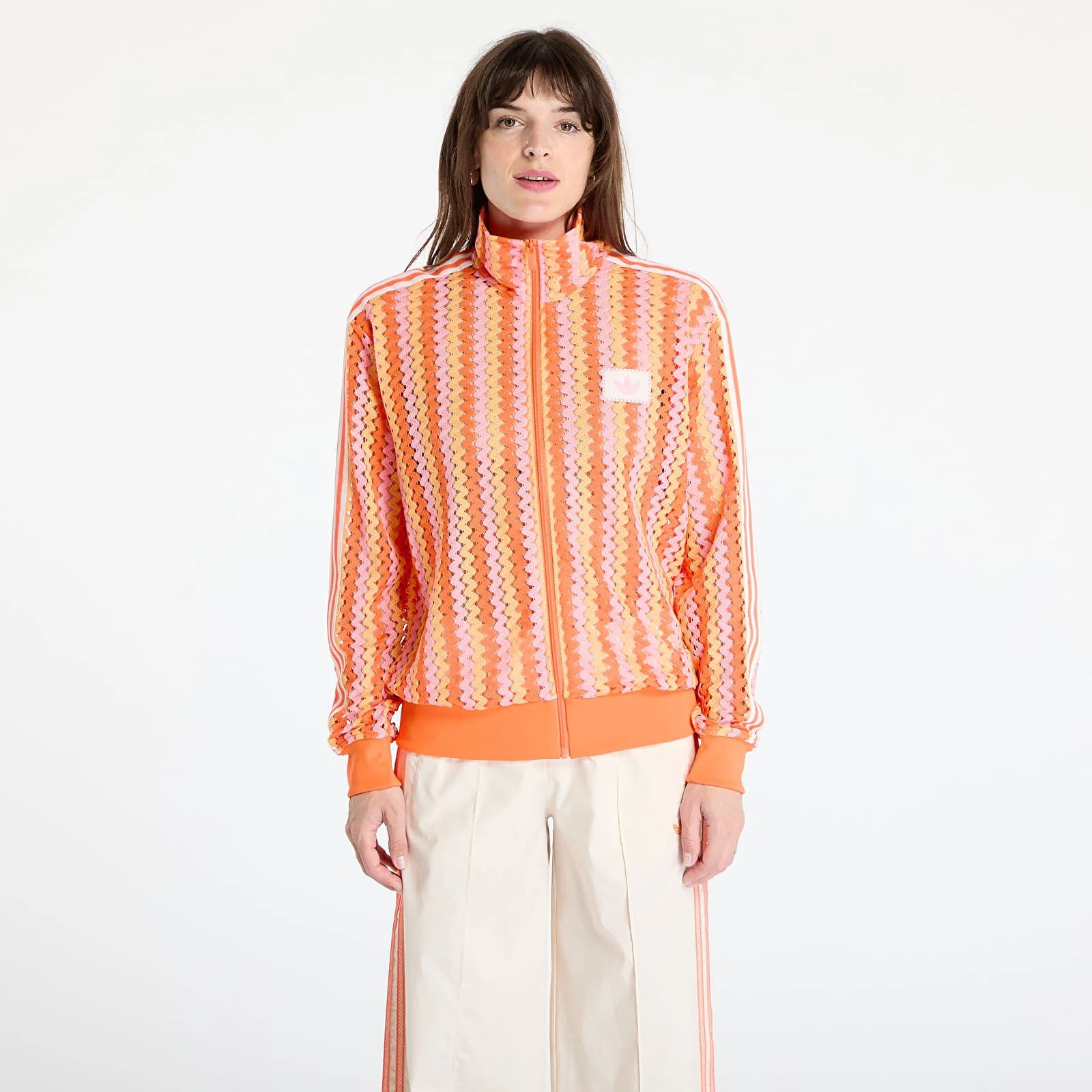 Hoodies and sweatshirts  adidas Originals Summer Glow Firebird Track Top Semi Lucid Fuchsia/ Hazy... | Footshop