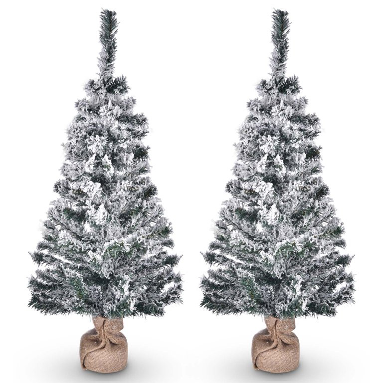 Yescom 2Pack 3 ft Artificial Christmas Tree Flocked Small Mini Tabletop Christmas Tree, for Holid... | Walmart (US)