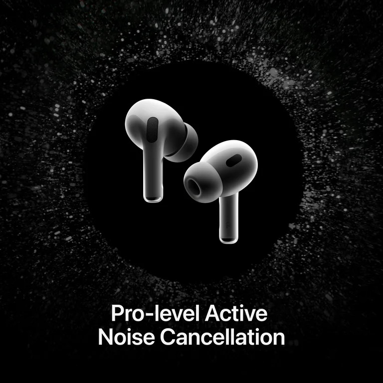 Apple AirPods Pro 2, Wireless Earbuds, Active Noise Cancellation, Hearing Aid Feature | Walmart (US)