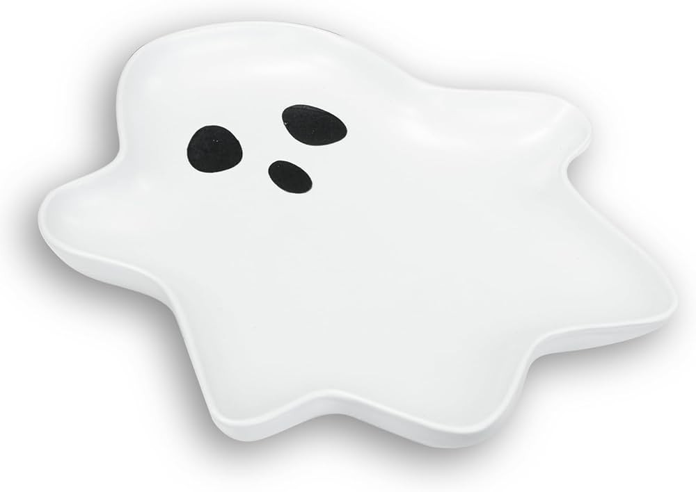 Ceramic Ghost Plate (10.6 * 9.1in) | Reusable Halloween Plate for Everything from Desserts, Salad... | Amazon (US)