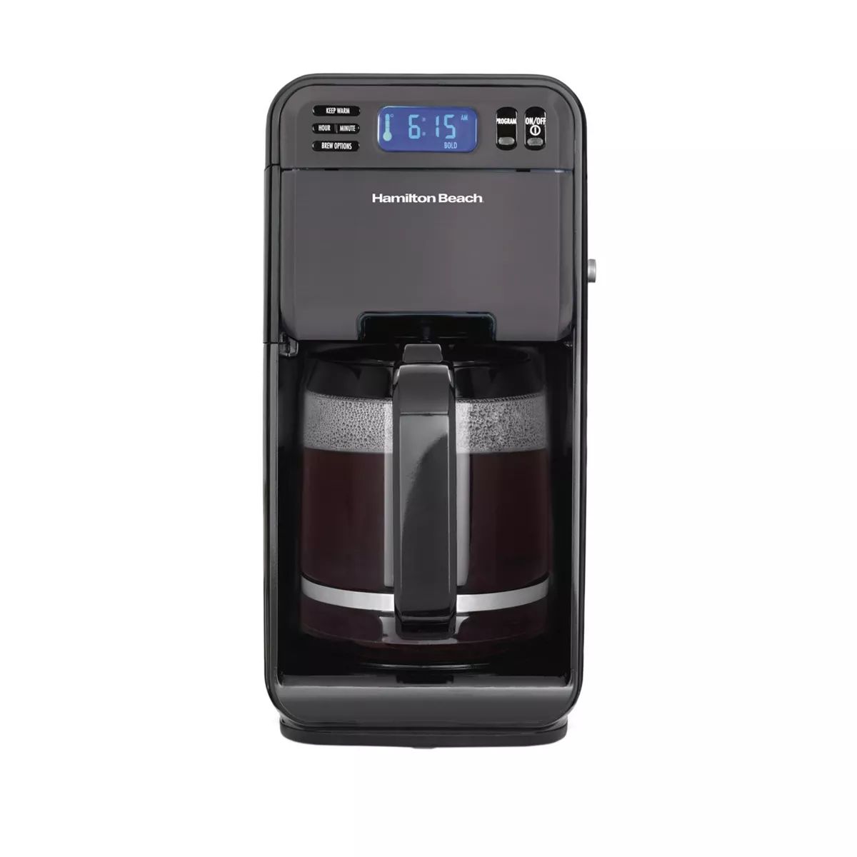 Hamilton Beach Elite 12 Cup Programmable Coffee Maker in Black Stainless Steel | Target