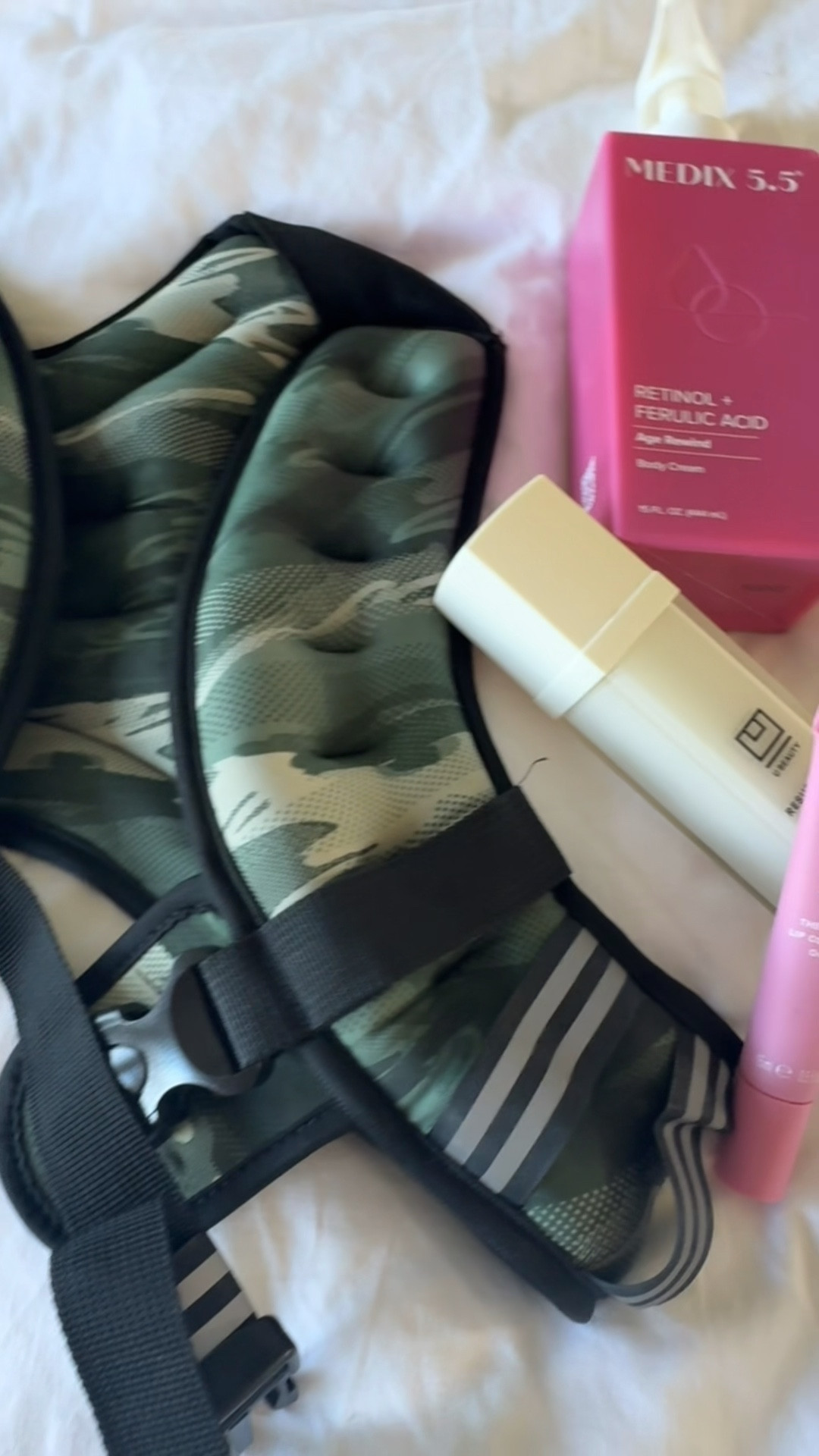 I linked several weighted vests that I own, the most recent is the lightest and only 8 pounds, highly recommend when you’re just doing your daily activities and or walks/runs 