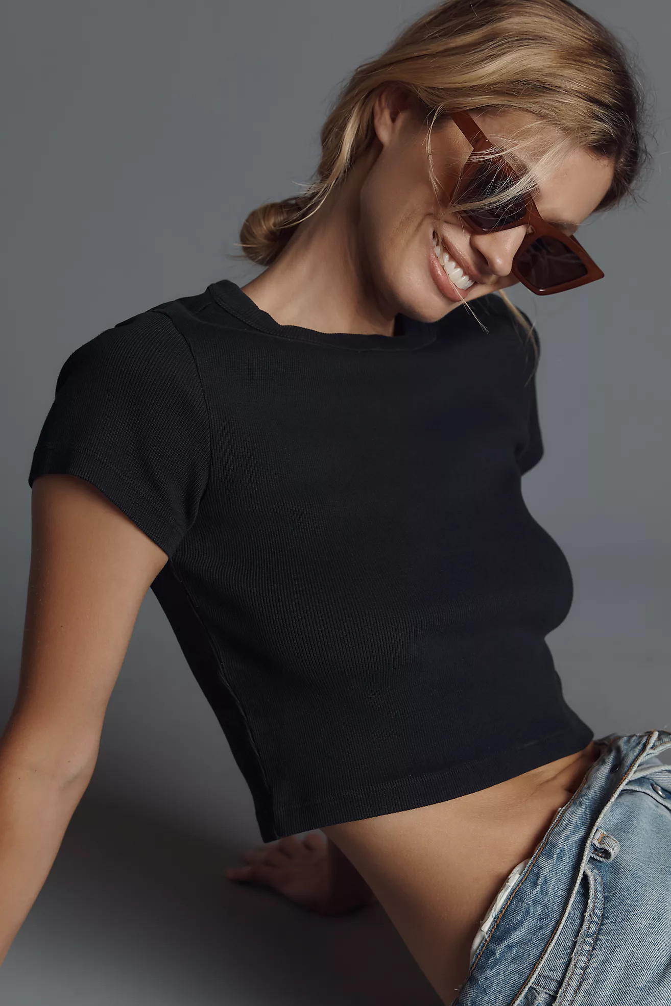 LSPACE Julia Crop Baby Tee | Anthropologie (US)