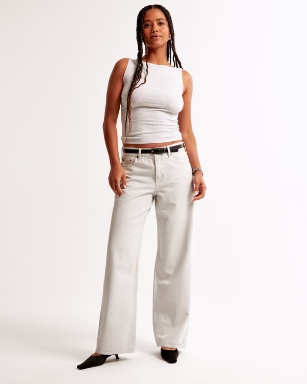 Women's Curve Love High Rise Loose Jean | Women's Bottoms | Abercrombie.com | Abercrombie & Fitch (US)