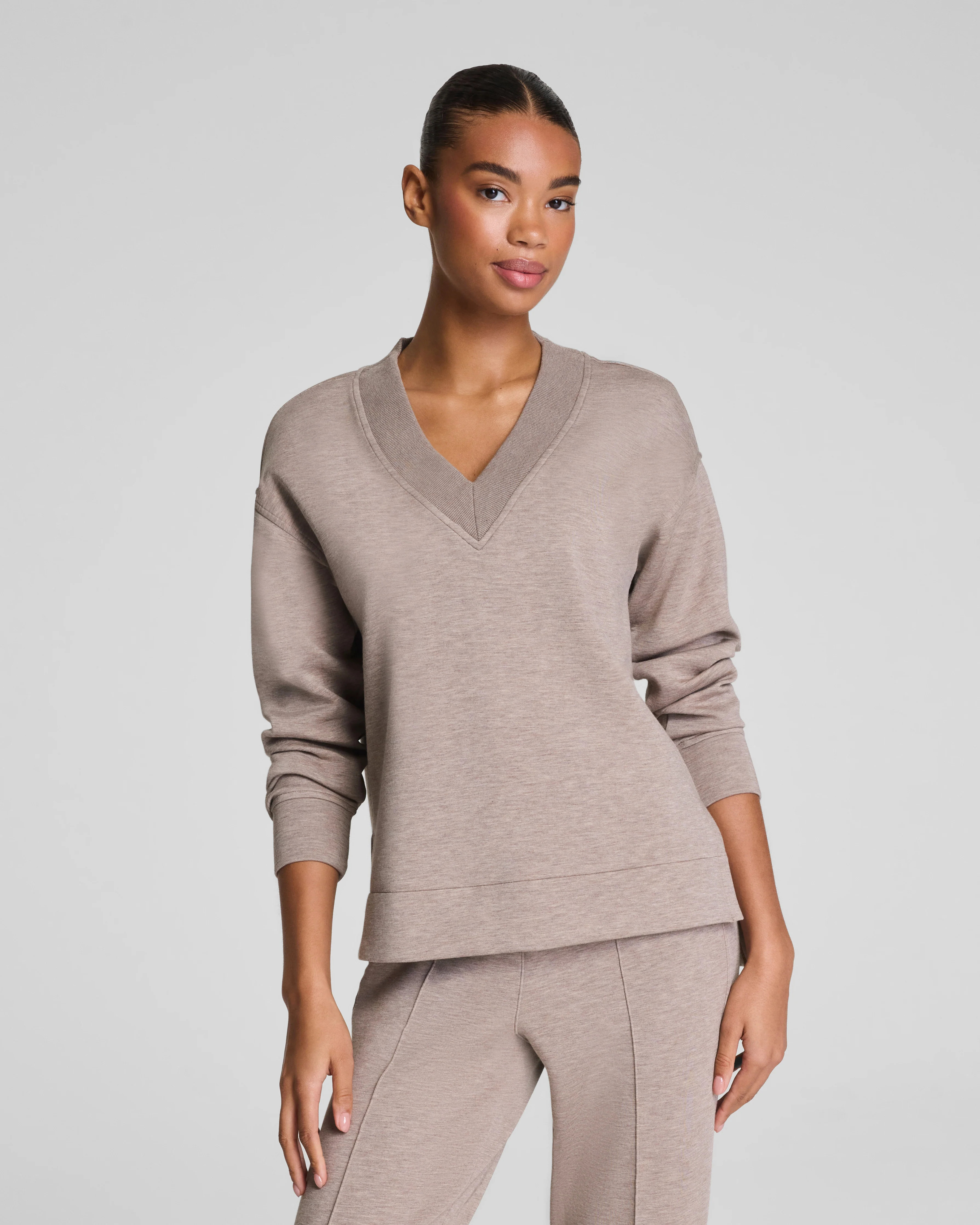 AirEssentials V-Neck Tunic | Brushed Lounge Tunic | SPANX | Spanx Canada