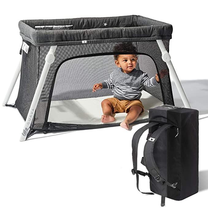 Lotus Travel Crib - Backpack Portable, Lightweight, Easy to Pack Play-Yard with Comfortable Mattr... | Amazon (US)