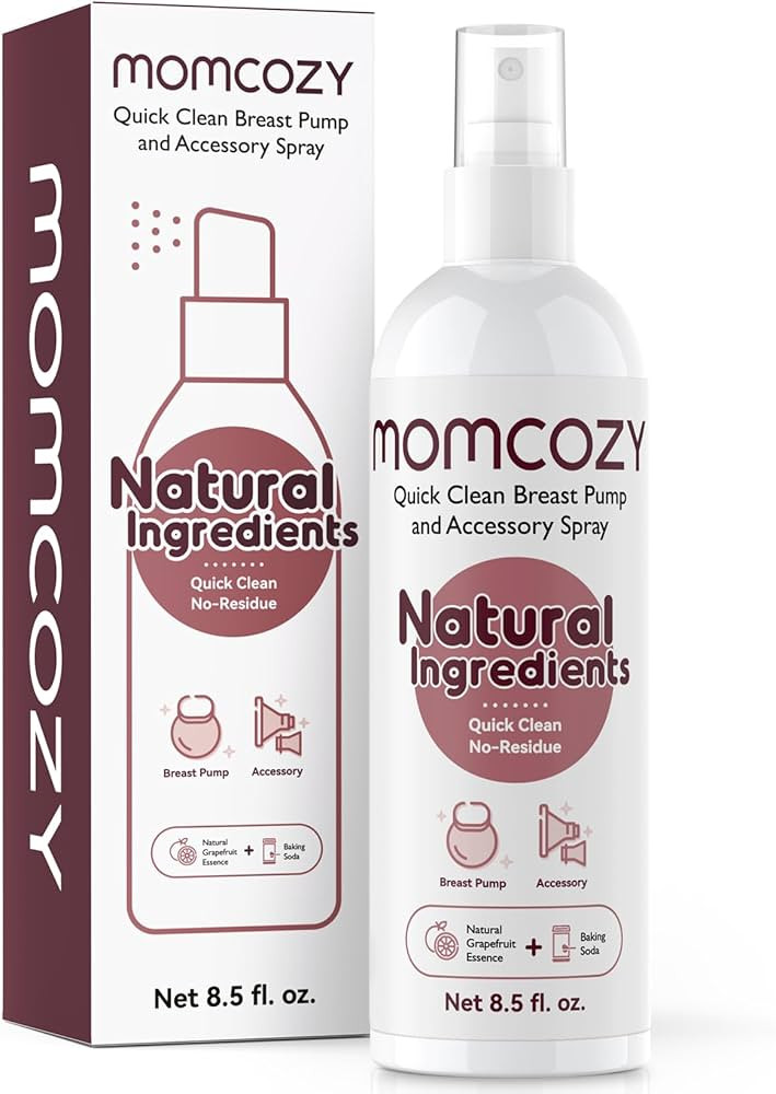 Momcozy Portable Breast Pump Cleaner Spray, Strong Milk Fat Removal & Residue-Free, Natural Grape... | Amazon (US)