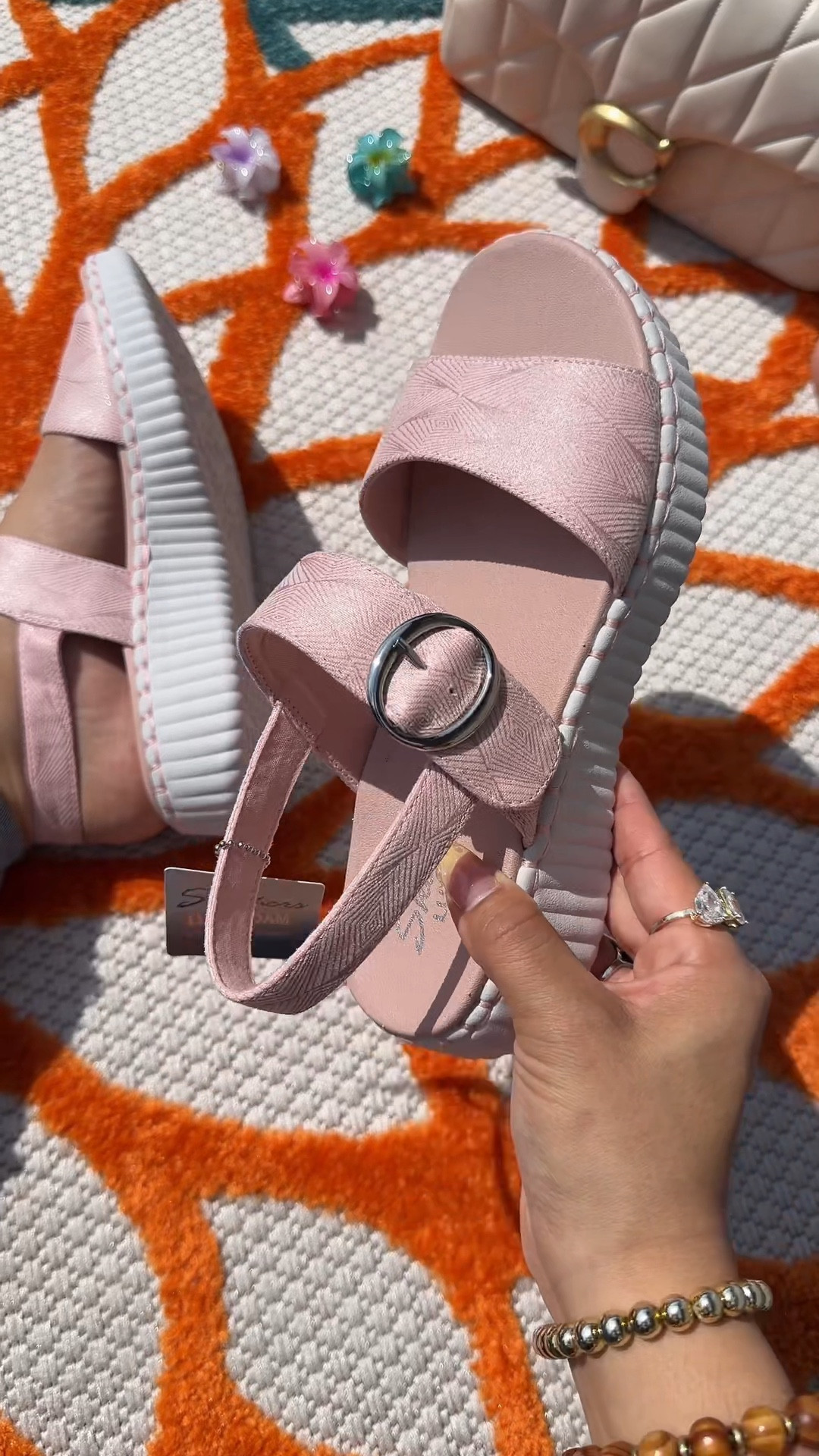 Cutest pink Skechers 🩷✨#skechers #summersandals 

#LTKSeasonal #LTKootd