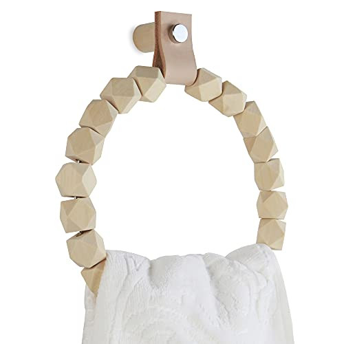 Amazon.com: Handmade boho towel rack wood towel ring boho decor rustic farmhouse hand towel holde... | Amazon (US)