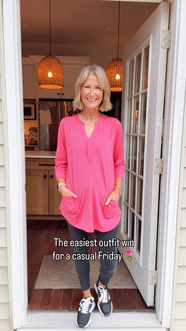 Comfy, casual, and those front pockets on this Henley tunic make it even cuter 💖 Perfect for spring days!  Wearing a small.

#LTKSaleAlert #LTKOver40