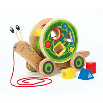 Hape Walk A Long Snail Toddler Development Wooden Push and Pull Drag Kid Toy | Walmart (US)