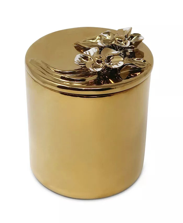 Vivience Decorative Candle with Flower Design Lid, 4 | Macy's