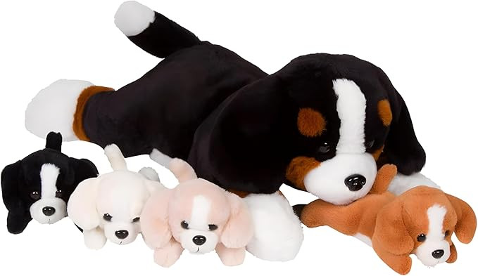 PixieCrush Dog Stuffed Animals with Babies Inside - 5-Piece Set of Mommy and Baby Puppies Plush f... | Amazon (US)