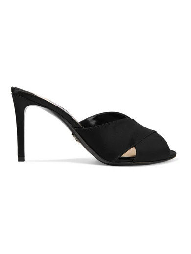 Prada - Satin Mules - Black | NET-A-PORTER (UK & EU)