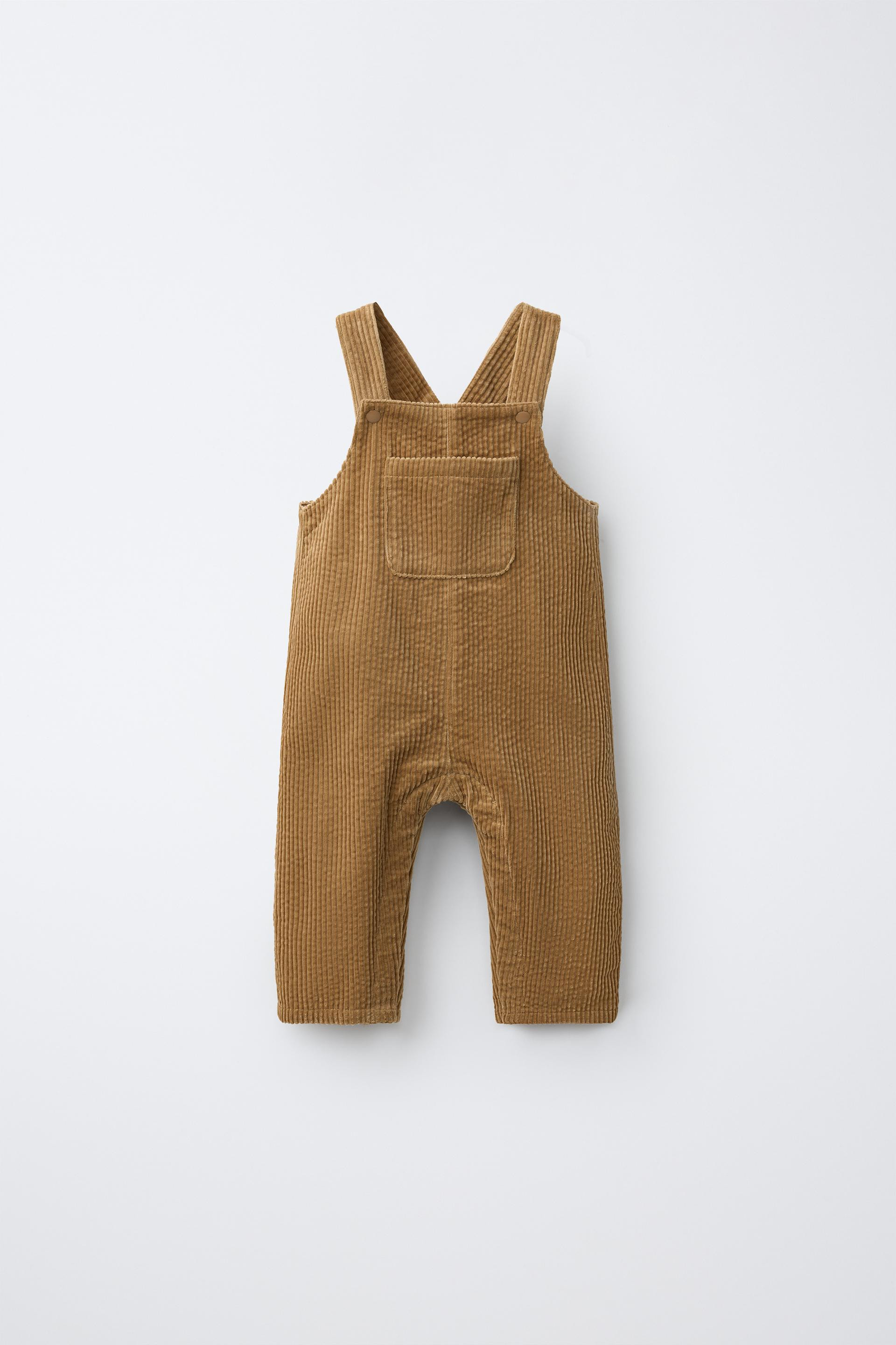 Zara - Corduroy Pocket Overalls - Ocher - 9-12 Months (31,5 Inches) - Kids | Zara US