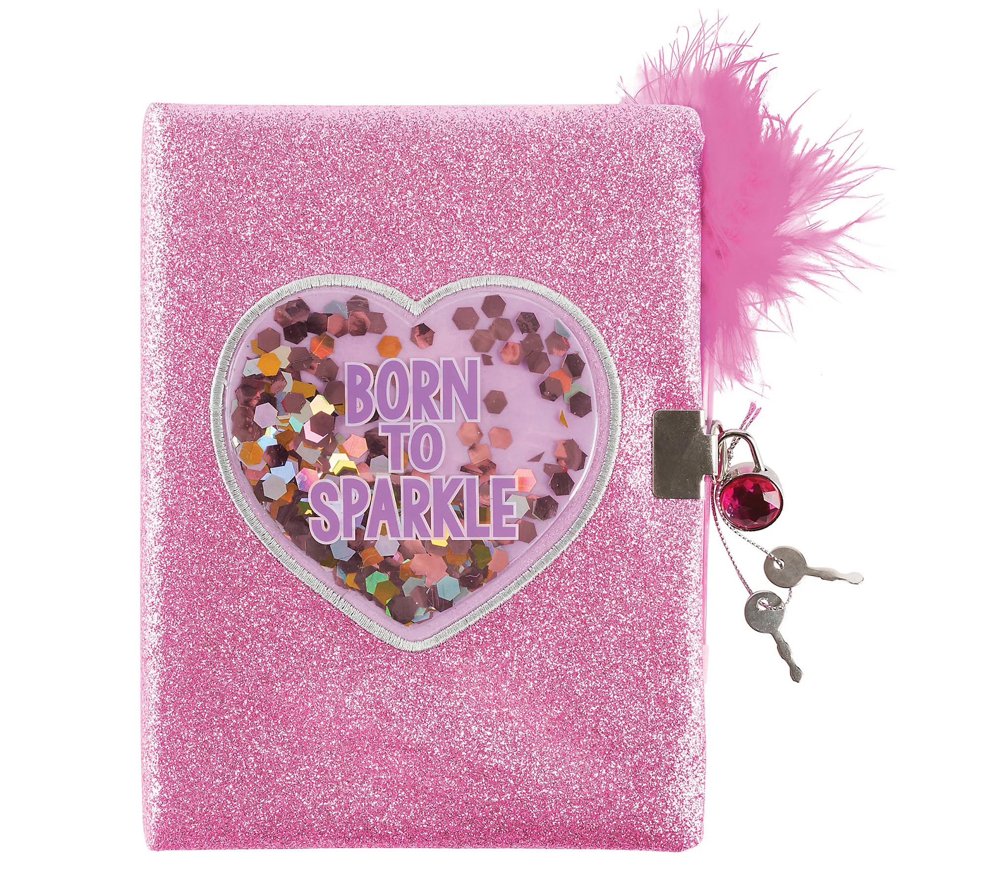 3C4G: Born To Sparkle Glitter Locking Journal | QVC